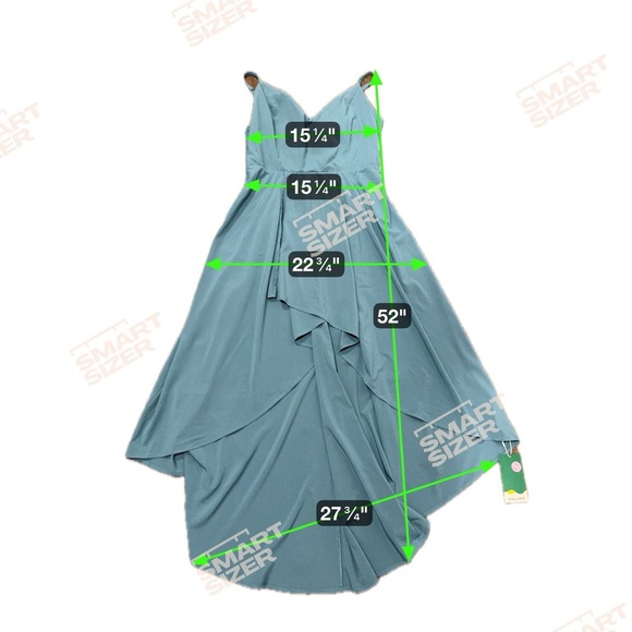 Halara Breezeful Shirred High Low Flowy Midi Dress Stone Blue Size Large NWT - Picture 9 of 12